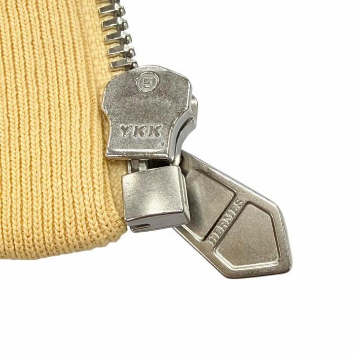 Pristine HERMES hoodie Run H Hooded Zip Up yellow cotton mens M 41-5719