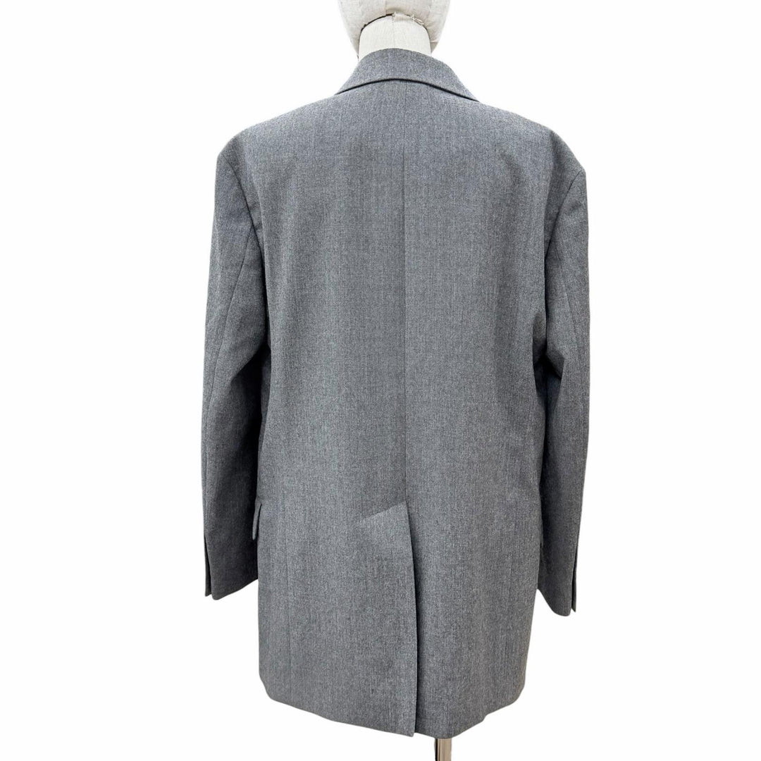 Excellent FENDI tailored jacket Double breasted gray wool Women 38 FJ7092AC2Q