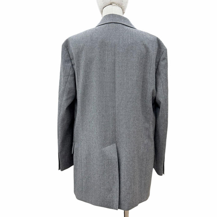 Excellent FENDI tailored jacket Double breasted gray wool Women 38 FJ7092AC2Q