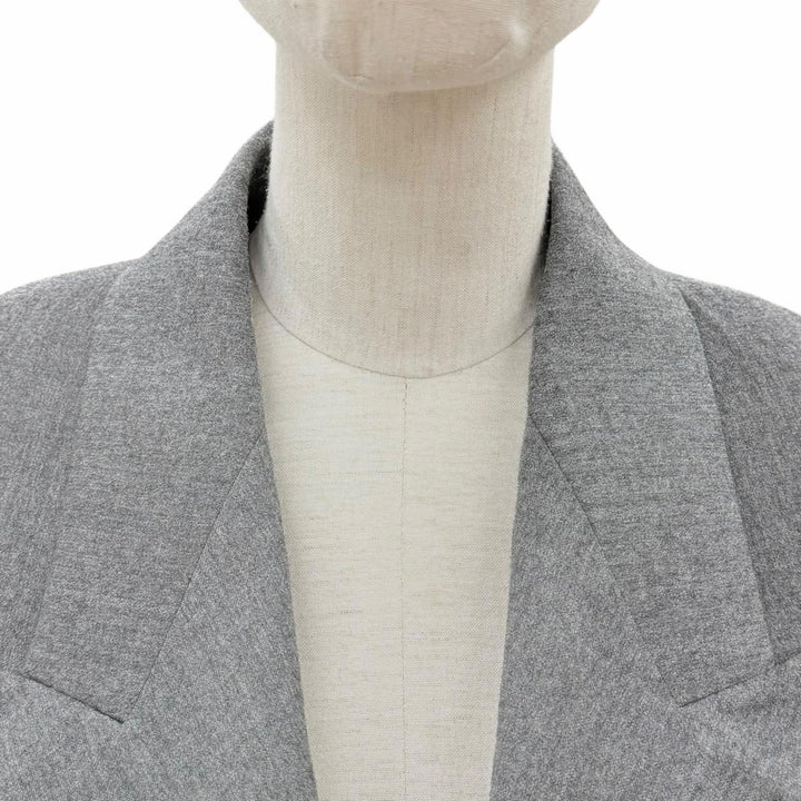 Excellent FENDI tailored jacket Double breasted gray wool Women 38 FJ7092AC2Q