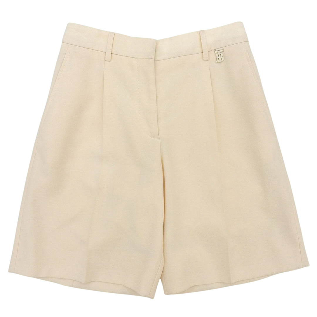 Pristine BURBERRY Shorts TB logo center-creased tailored trousers wool 8054151