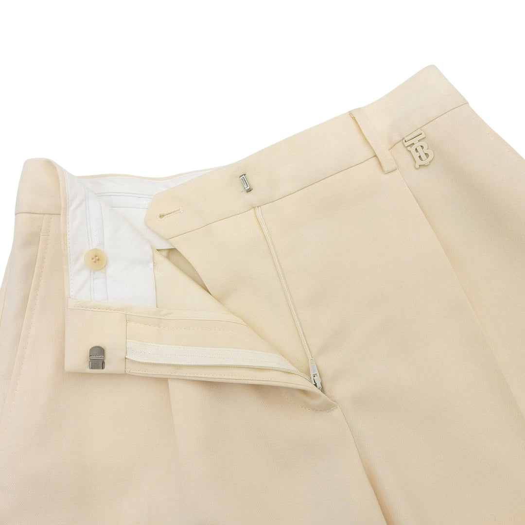 Pristine BURBERRY Shorts TB logo center-creased tailored trousers wool 8054151