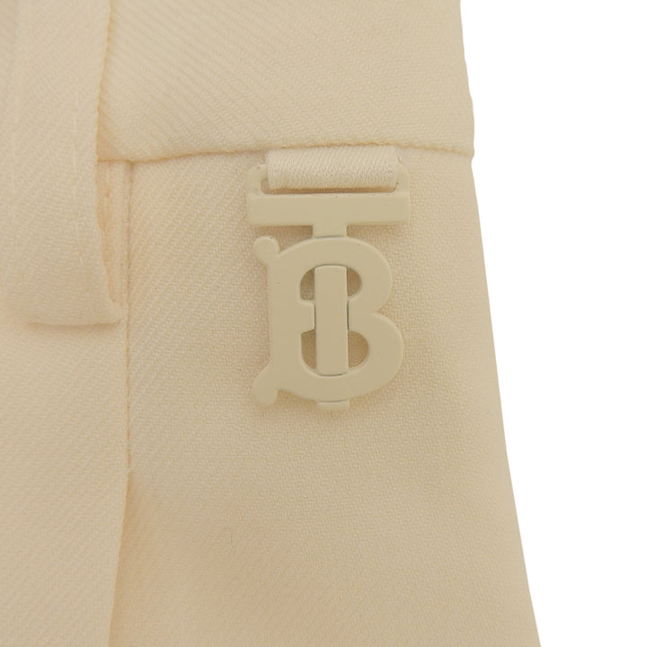 Pristine BURBERRY Shorts TB logo center-creased tailored trousers wool 8054151