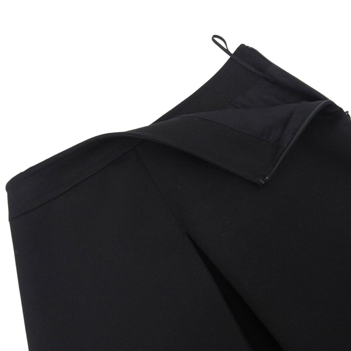 Excellent CELINE Mini skirt Front Slit Trapeze black wool Women 40 2J833383Z