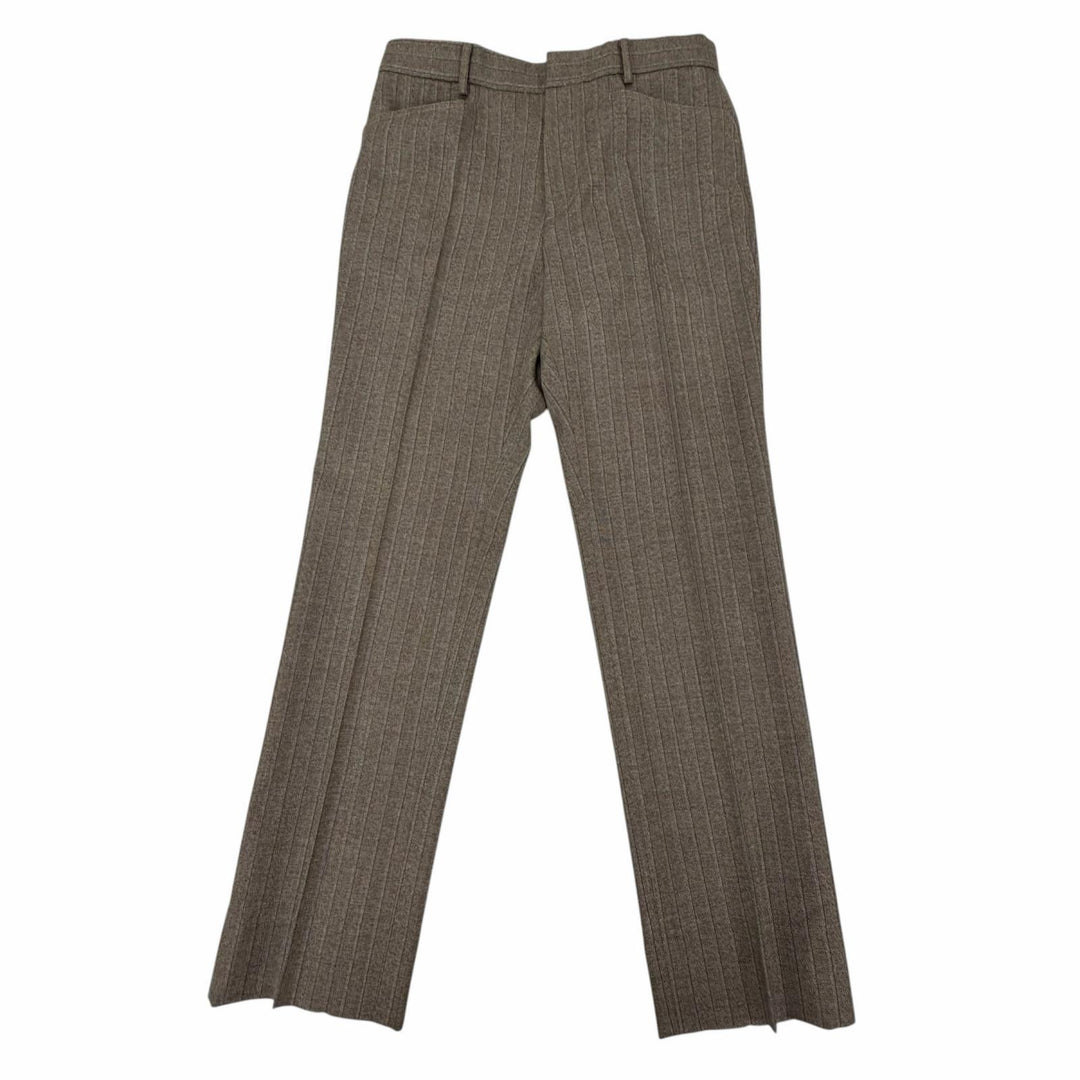 Excellent GUCCI slacks Striped Pattern Pants Brown wool mens 48 624380
