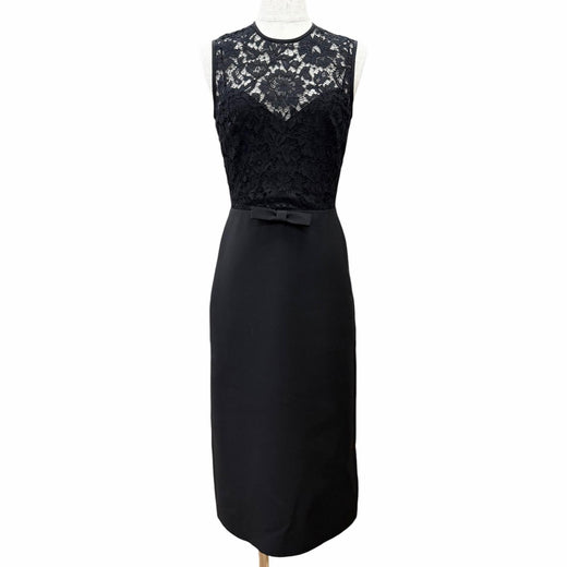 Excellent VALENTINO one piece Sleeveless pencil dress with front ribbon 36
