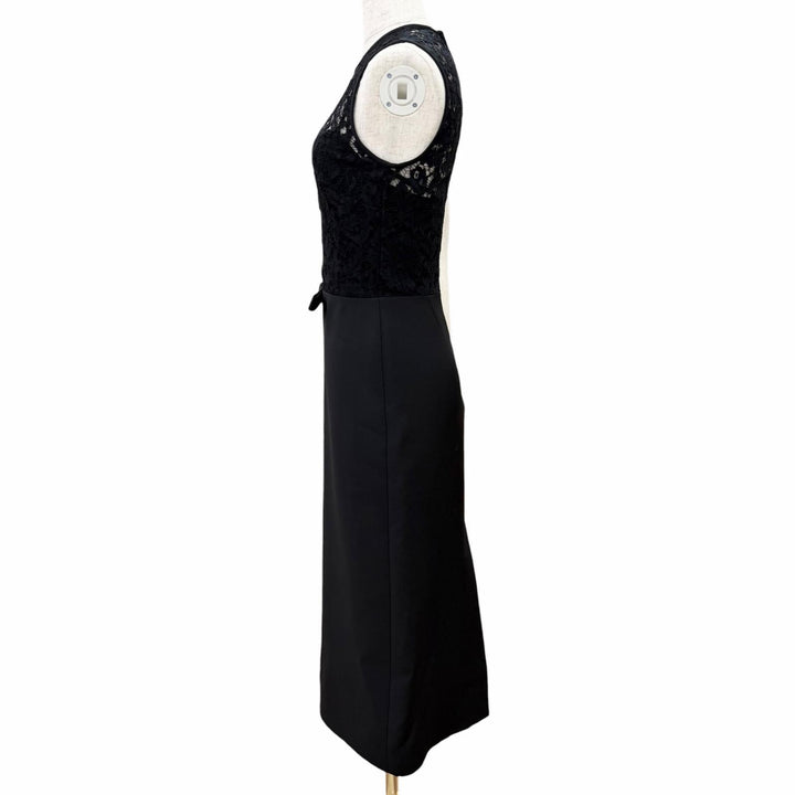 Excellent VALENTINO one piece Sleeveless pencil dress with front ribbon 36