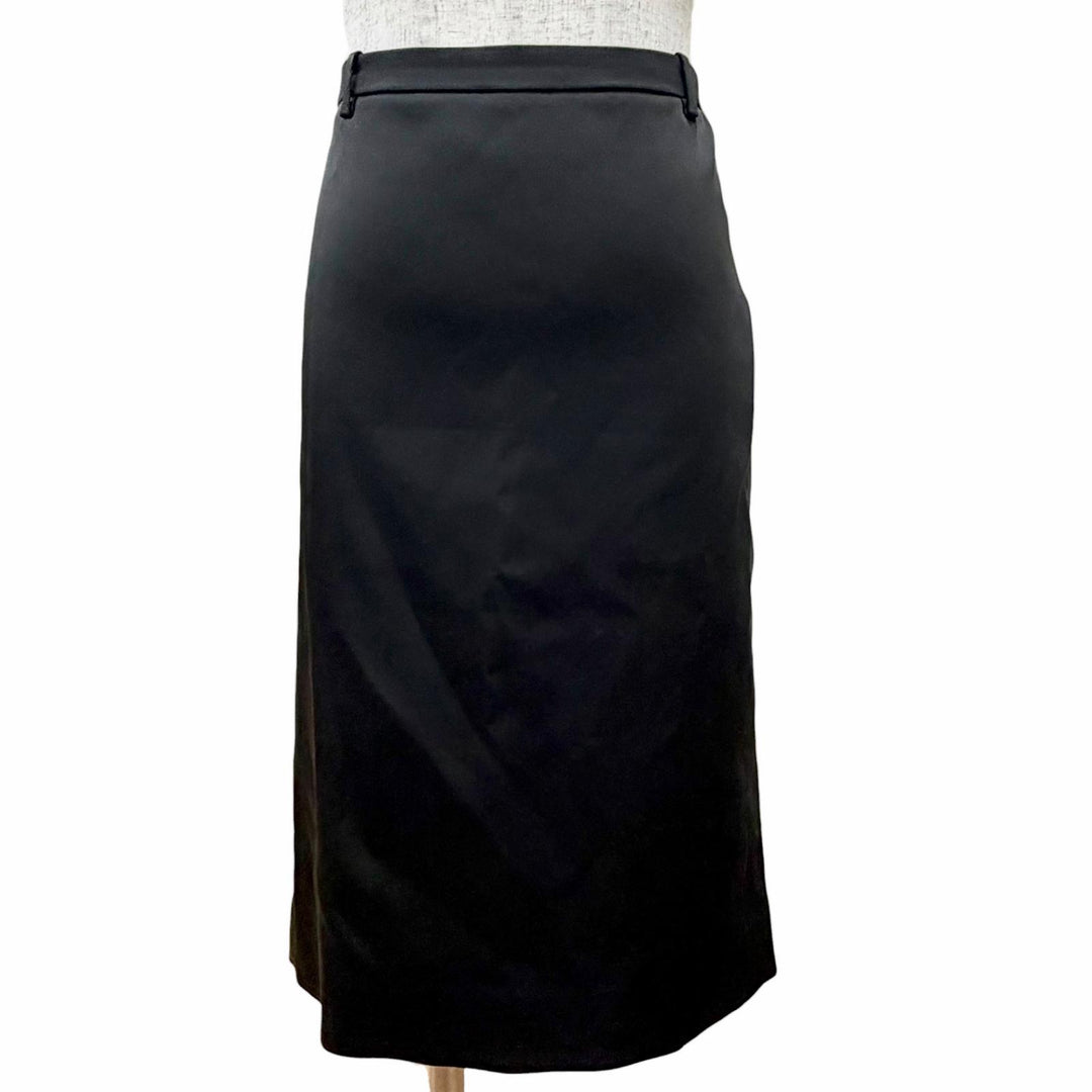Pristine BALENCIAGA Tight Skirt EVENINGWEAR black acetate Women 34 808789 TRO56