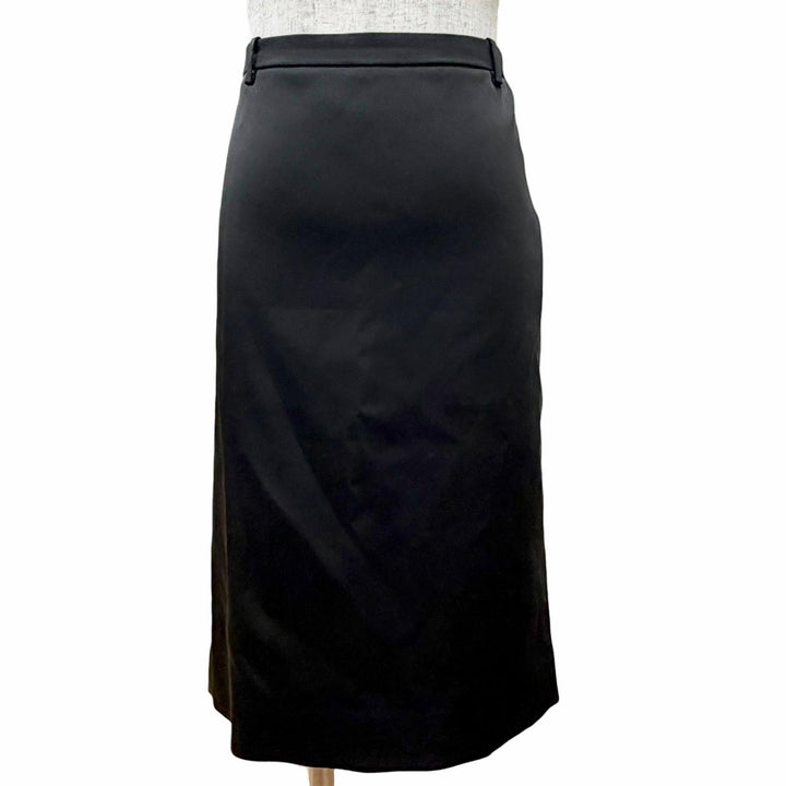 Pristine BALENCIAGA Tight Skirt EVENINGWEAR black acetate Women 34 808789 TRO56