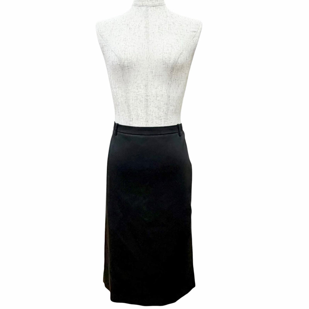 Pristine BALENCIAGA Tight Skirt EVENINGWEAR black acetate Women 34 808789 TRO56