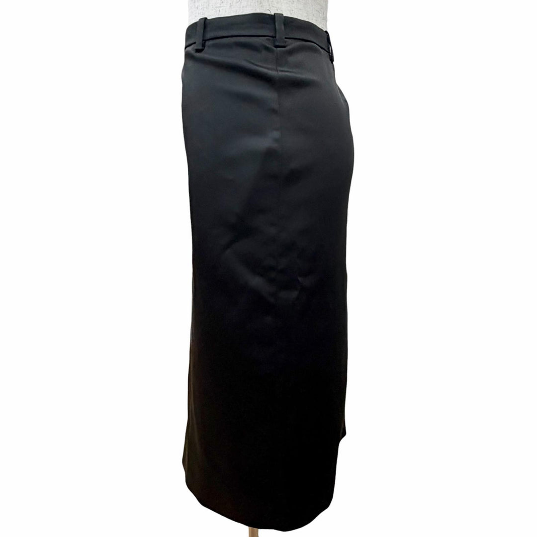 Pristine BALENCIAGA Tight Skirt EVENINGWEAR black acetate Women 34 808789 TRO56