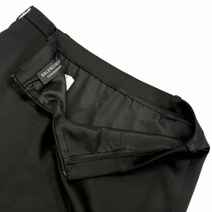 Pristine BALENCIAGA Tight Skirt EVENINGWEAR black acetate Women 34 808789 TRO56