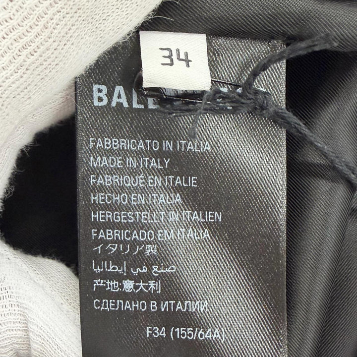 Pristine BALENCIAGA Tight Skirt EVENINGWEAR black acetate Women 34 808789 TRO56