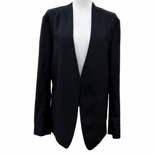 Excellent Maison Margiela collarless jacket black wool Women 38 S51BN0441
