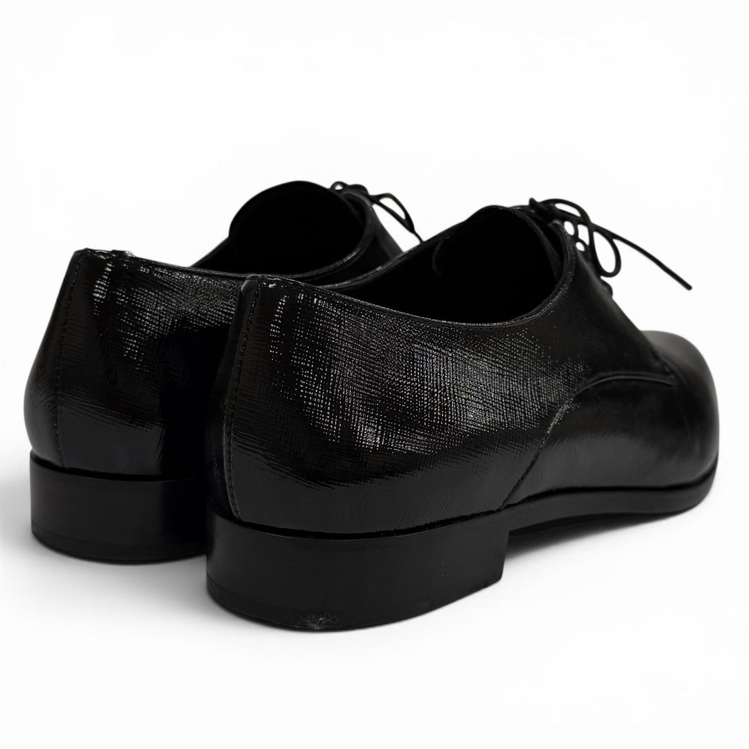 Great PRADA Leather shoes Pointed toe lace-up shoes black leather Women 38