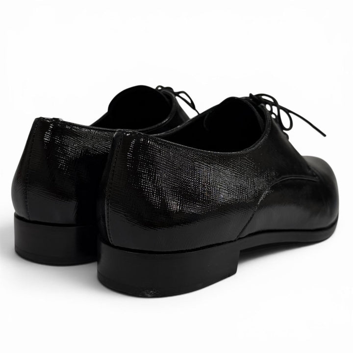 Great PRADA Leather shoes Pointed toe lace-up shoes black leather Women 38