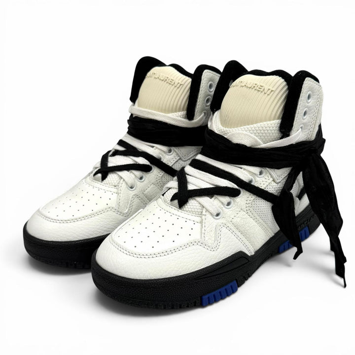 Pristine SAINT LAURENT High cut sneakers white leather Women 36 692317