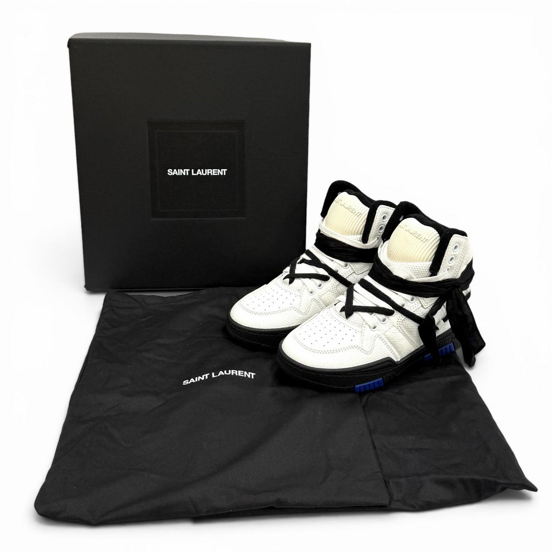 Pristine SAINT LAURENT High cut sneakers white leather Women 36 692317