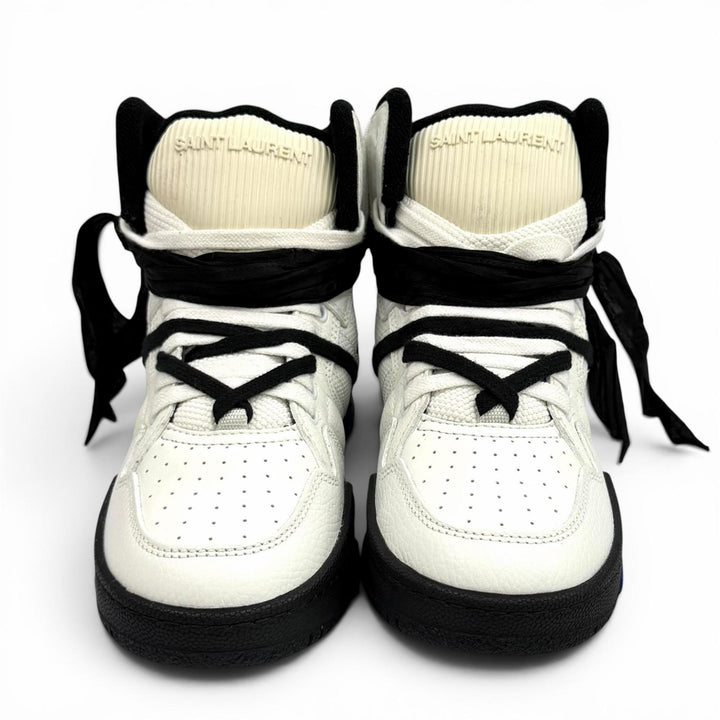 Pristine SAINT LAURENT High cut sneakers white leather Women 36 692317