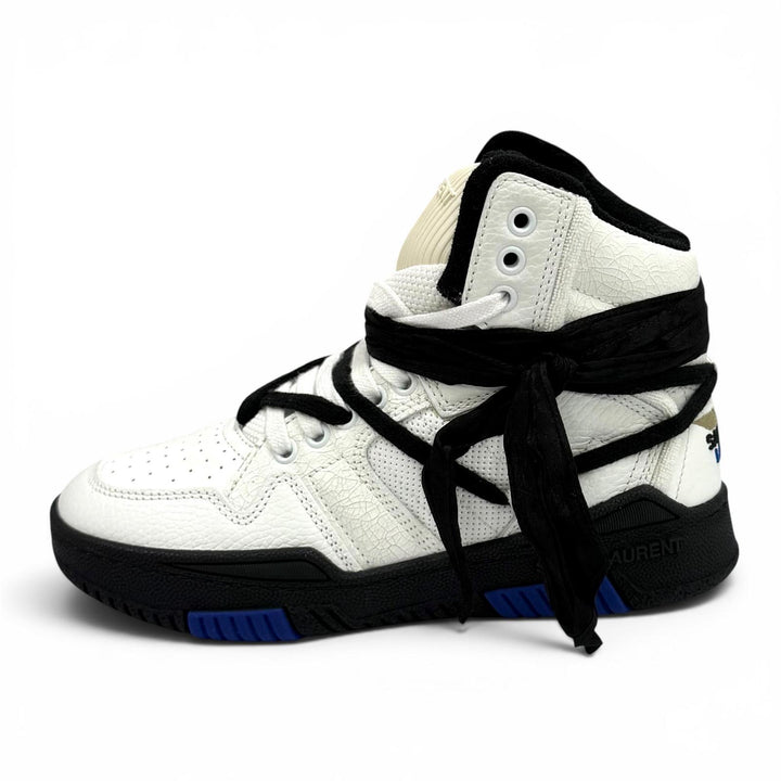 Pristine SAINT LAURENT High cut sneakers white leather Women 36 692317