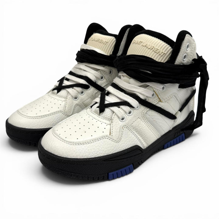 Pristine SAINT LAURENT High cut sneakers white leather Women 36 692317