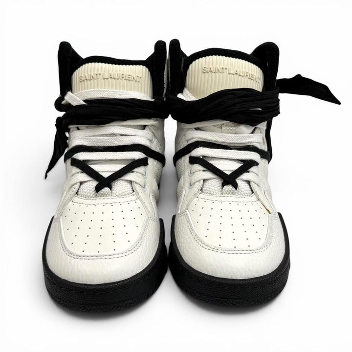 Pristine SAINT LAURENT High cut sneakers white leather Women 36 692317