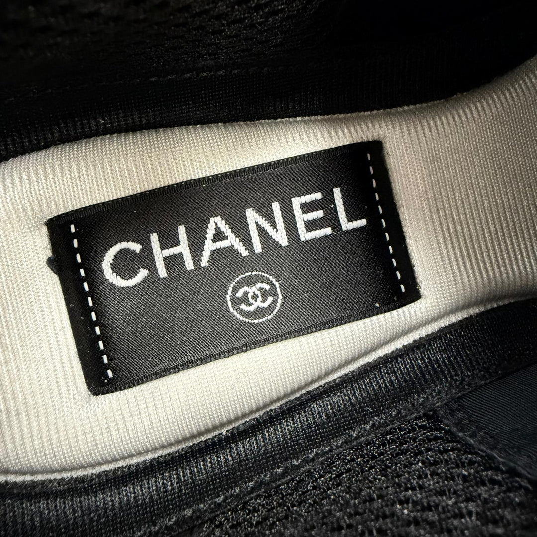Great CHANEL Low cut sneakers COCO Mark Lace-up Leather black Women 36 G46609
