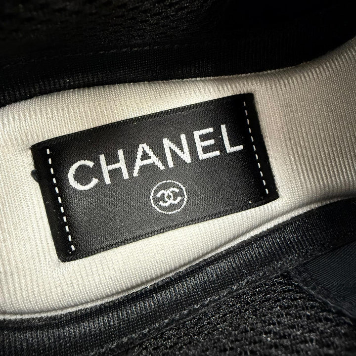 Great CHANEL Low cut sneakers COCO Mark Lace-up Leather black Women 36 G46609
