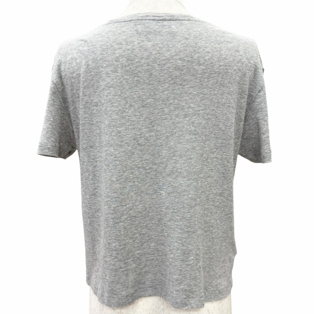 Excellent Miu Miu Rib-knit jersey t-shirt Logo patch short-sleeved top S MJN466