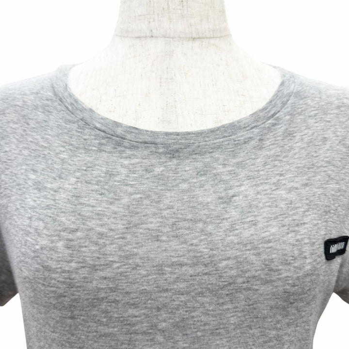 Excellent Miu Miu Rib-knit jersey t-shirt Logo patch short-sleeved top S MJN466