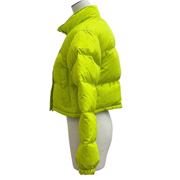 Excellent CHROME HEARTS Down jacket STIFF Neon yellow polyester Women XS