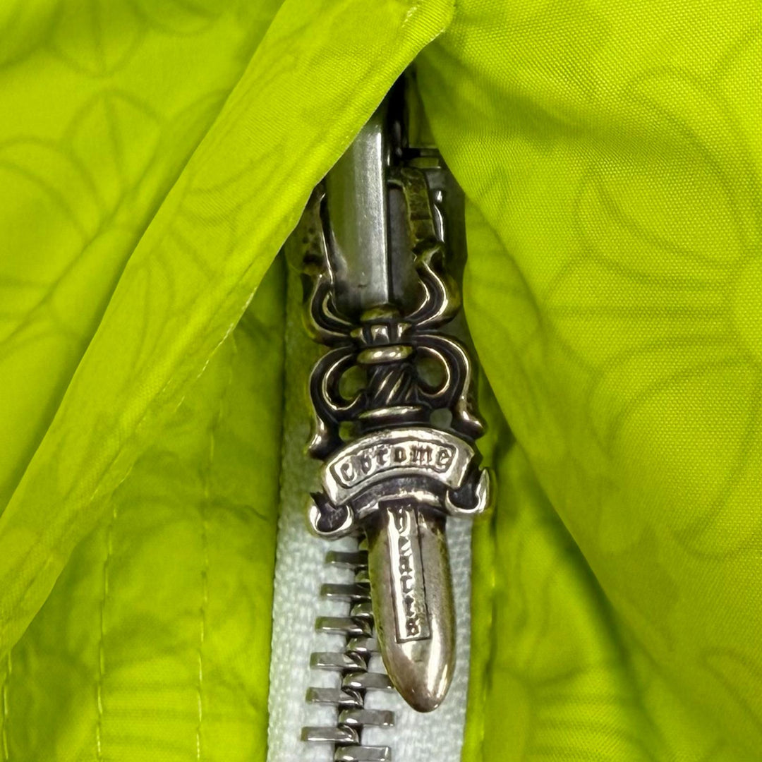 Excellent CHROME HEARTS Down jacket STIFF Neon yellow polyester Women XS