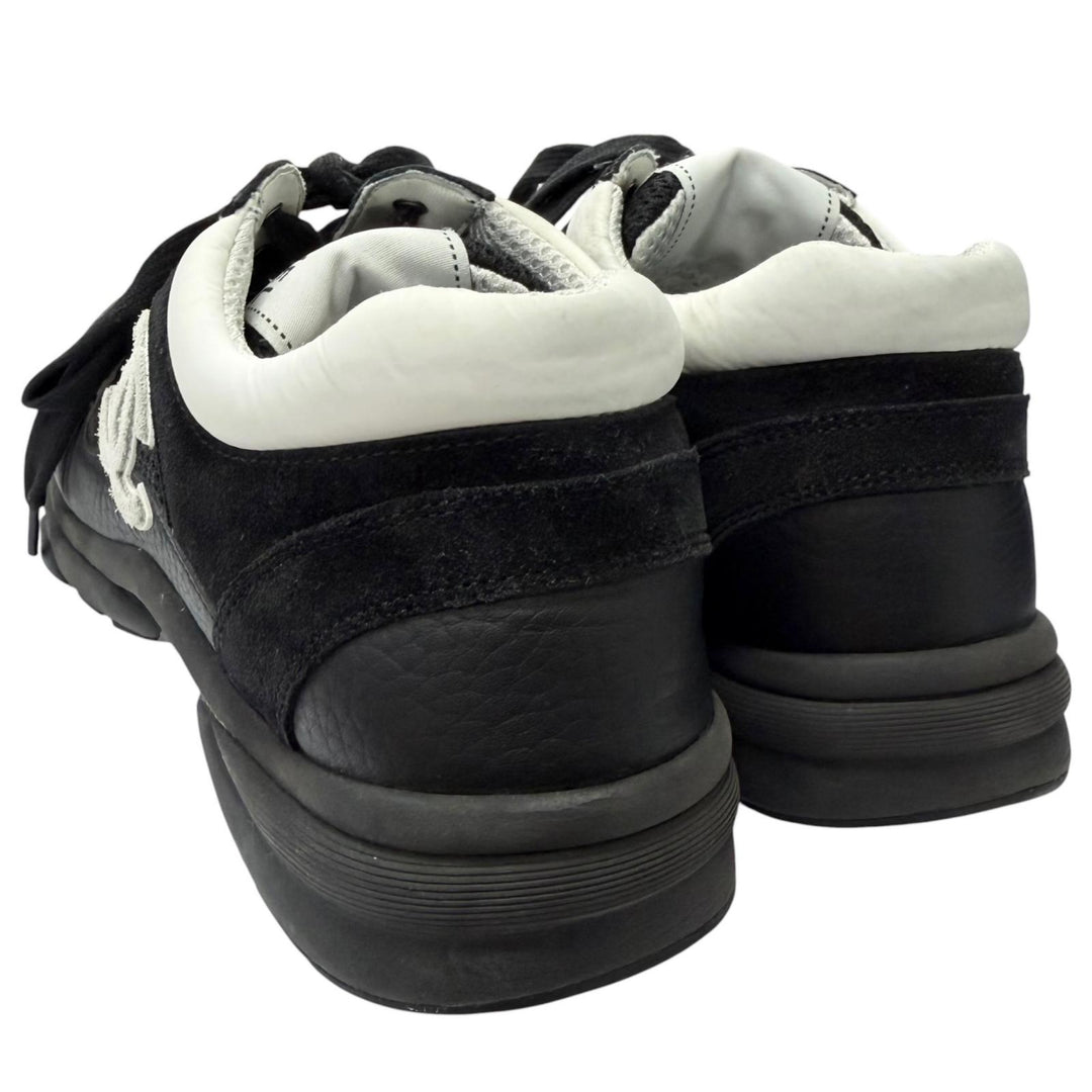 Discounted Very Good CHANEL Low cut sneakers COCO Mark lace up black leather mens 41 G38301