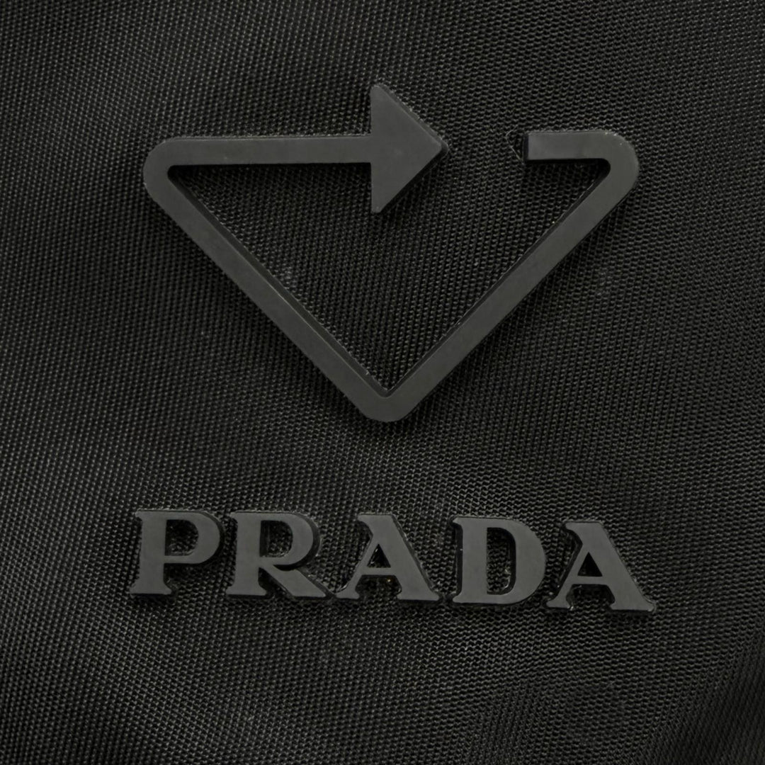 Excellent PRADA hat Logo hat, bucket hat black polyamide mens S 2HC137