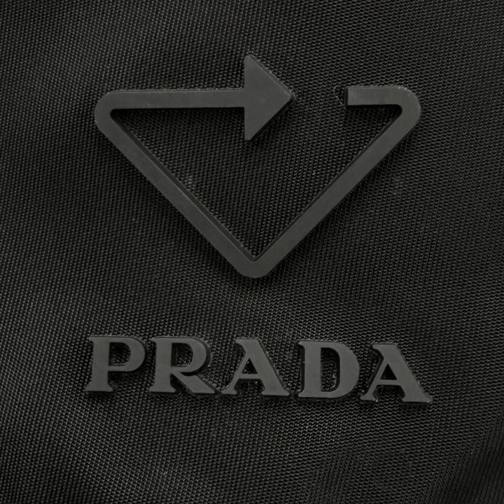 Excellent PRADA hat Logo hat, bucket hat black polyamide mens S 2HC137