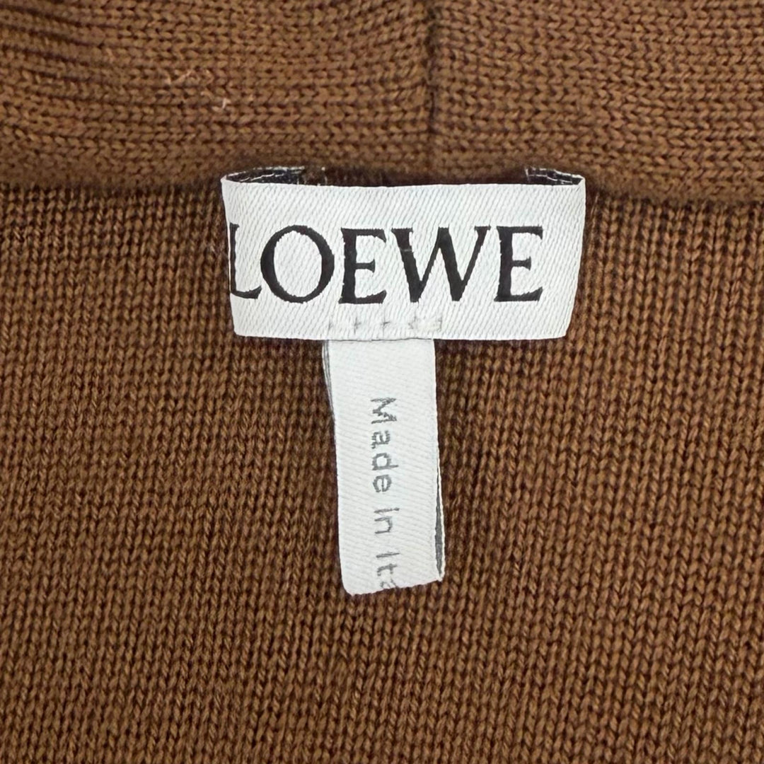 Excellent LOEWE hoodie Brown wool mens M H526Y16KAS