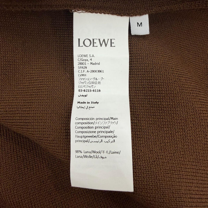 Excellent LOEWE hoodie Brown wool mens M H526Y16KAS