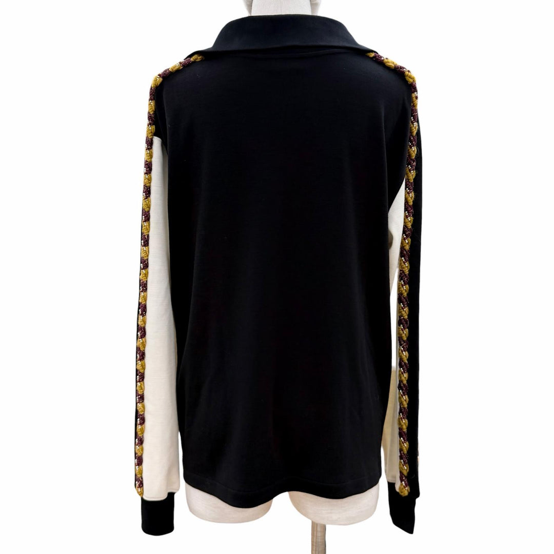 Excellent CHANEL T-shirt COCO Mark Rhinestone Long Sleeve Women P75458K10806