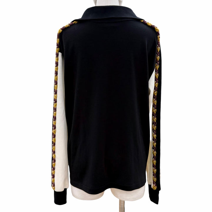 Excellent CHANEL T-shirt COCO Mark Rhinestone Long Sleeve Women P75458K10806
