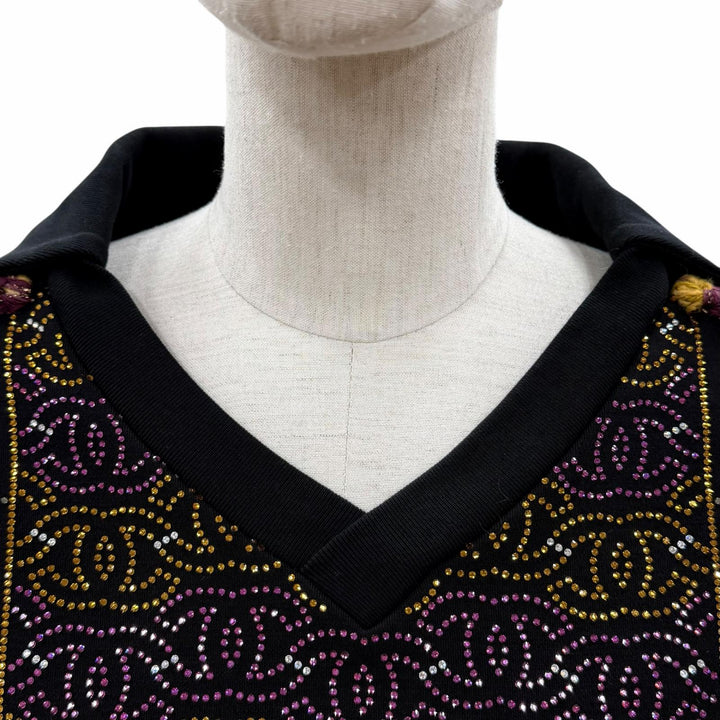 Excellent CHANEL T-shirt COCO Mark Rhinestone Long Sleeve Women P75458K10806