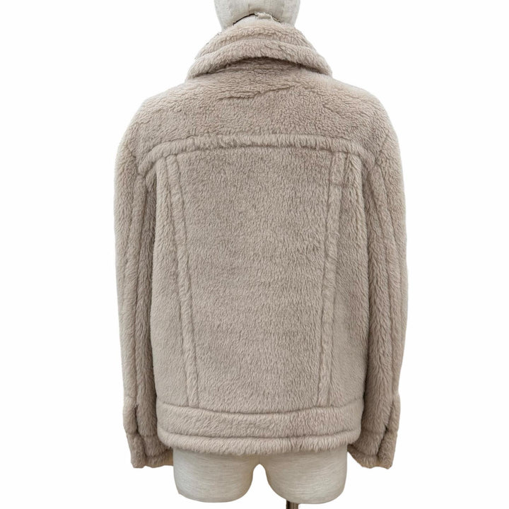 Excellent Max Mara Jacket Teddy bear Bore beige alpaca Women 36 23108601396