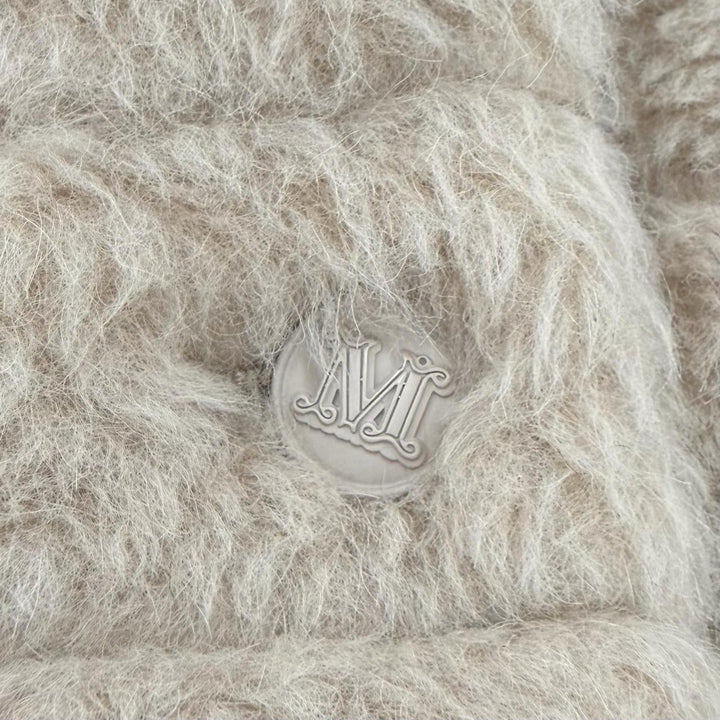 Excellent Max Mara Jacket Teddy bear Bore beige alpaca Women 36 23108601396