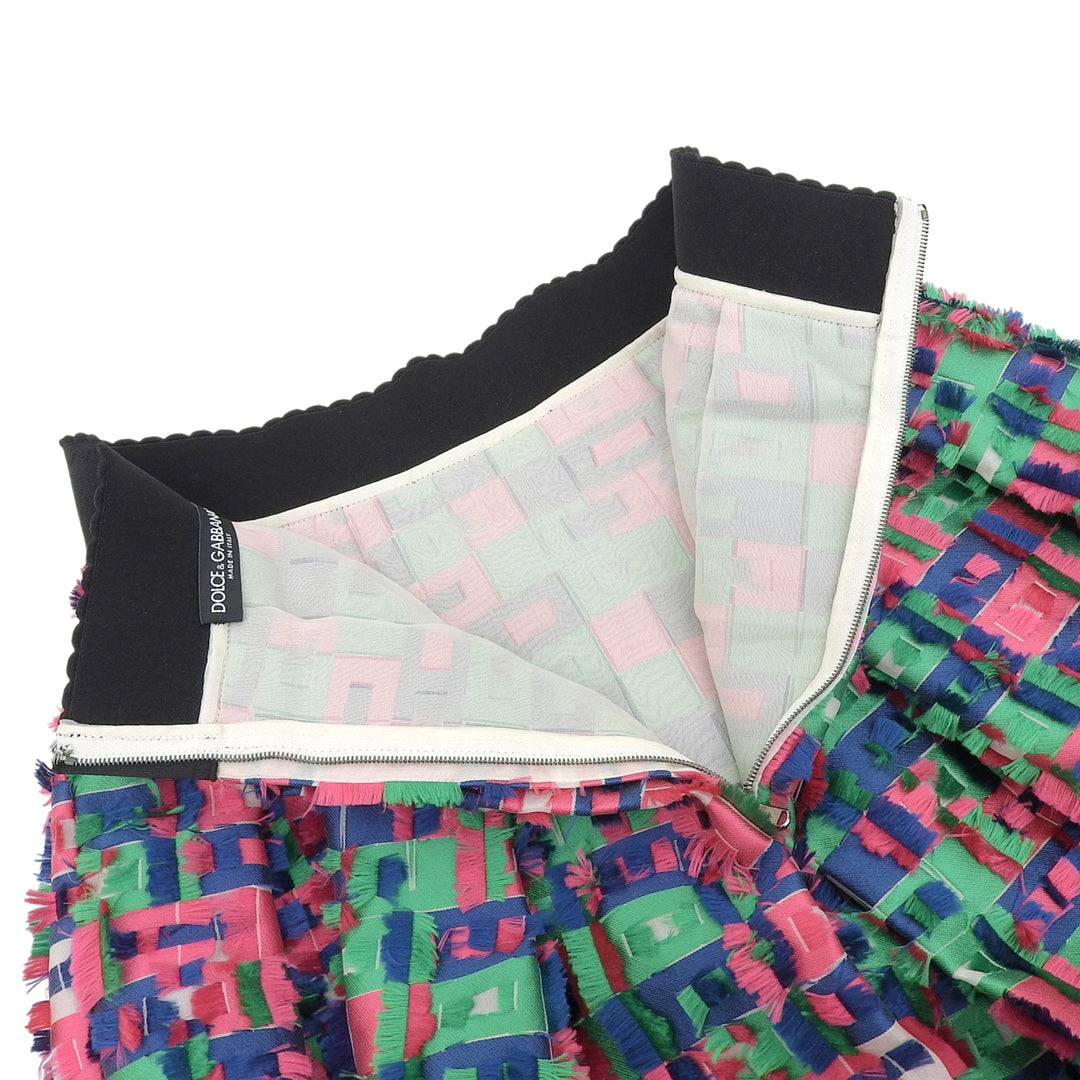Great DOLCE&GABBANA skirt Jacquard pink polyester Women 38 F4AN2T/FJMWX