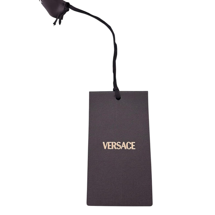 Pristine VERSACE sweater Medusa Metal High Neck Bordeaux wool Women 36 1017241