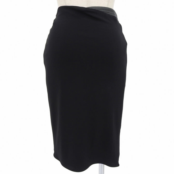 Pristine VERSACE skirt Wrap-style drape black Rayon Women 36 1021989