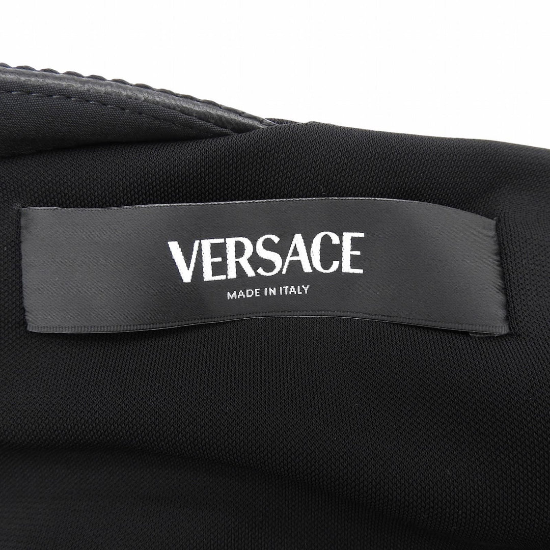 Pristine VERSACE skirt Wrap-style drape black Rayon Women 36 1021989