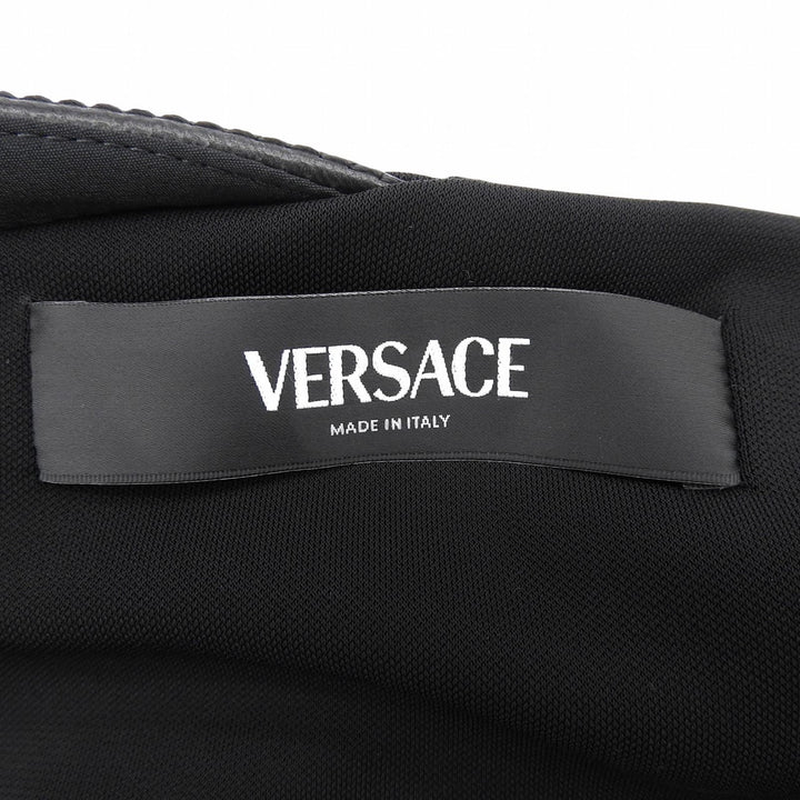 Pristine VERSACE skirt Wrap-style drape black Rayon Women 36 1021989
