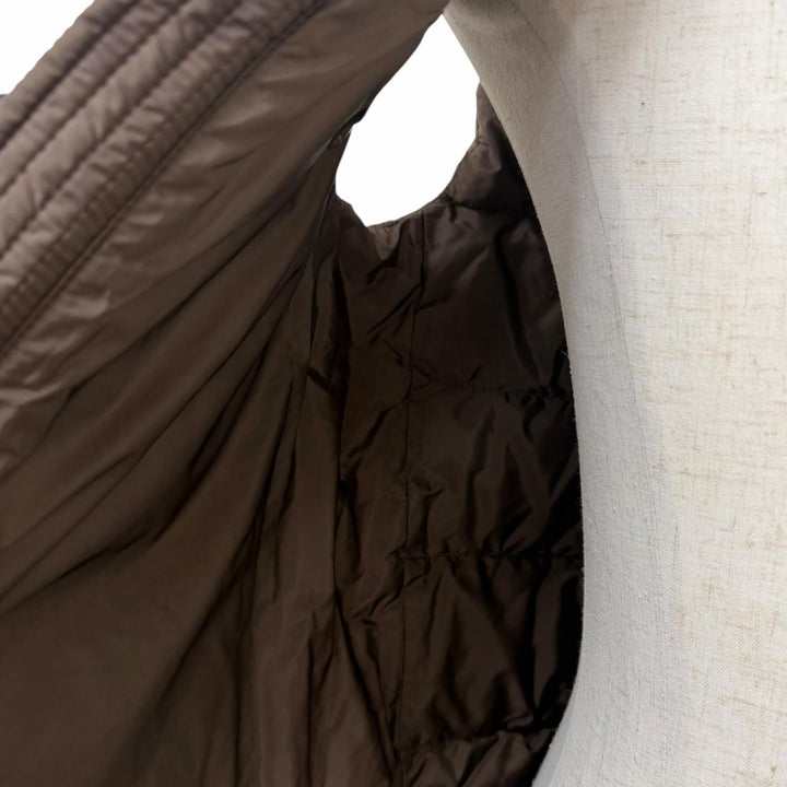 Great PRADA Down vest Triangle logo Re-Nylon Brown Nylon mens