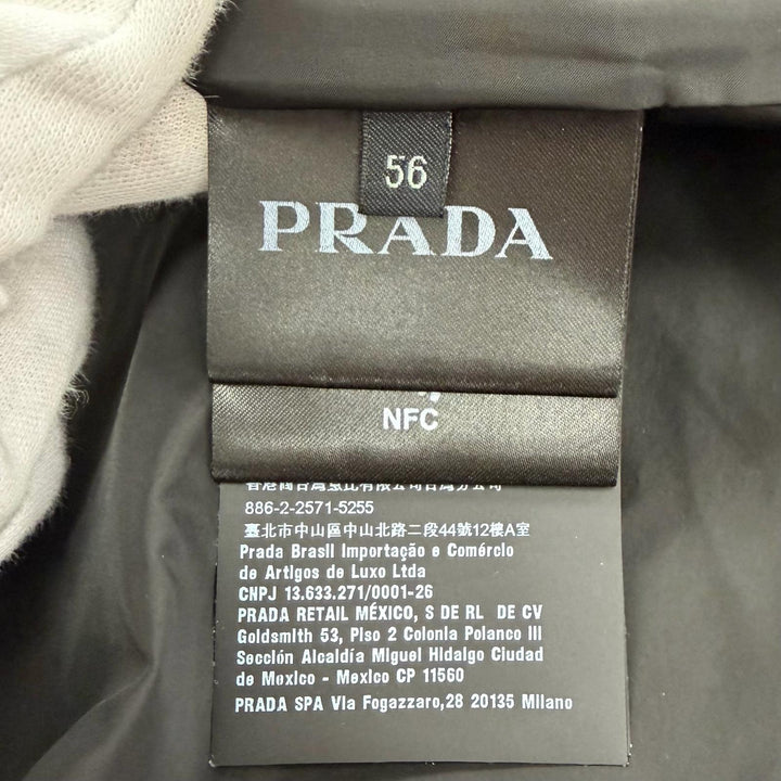 Great PRADA Nylon jacket Triangle Logo Zip-Up Blouson black mens 56 SGN998
