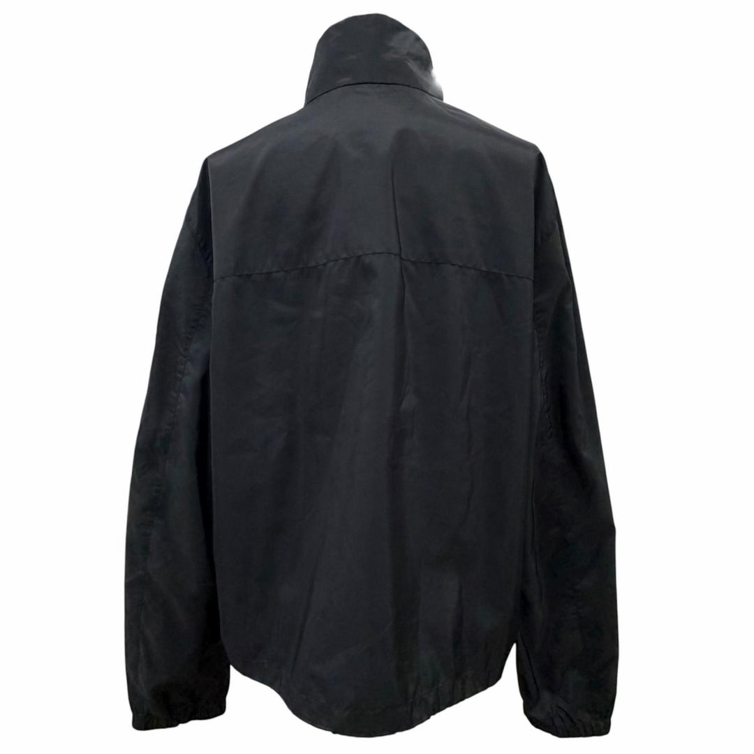 Great PRADA Nylon jacket Triangle Logo Zip-Up Blouson black mens 56 SGN998